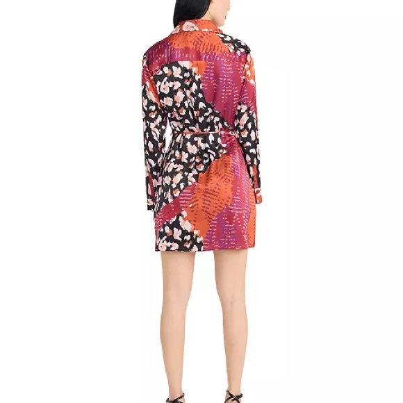 NWT Donna Morgan Floral Mini Dress - Long sleeves and V-neck design Size 18 - Picture 3 of 8